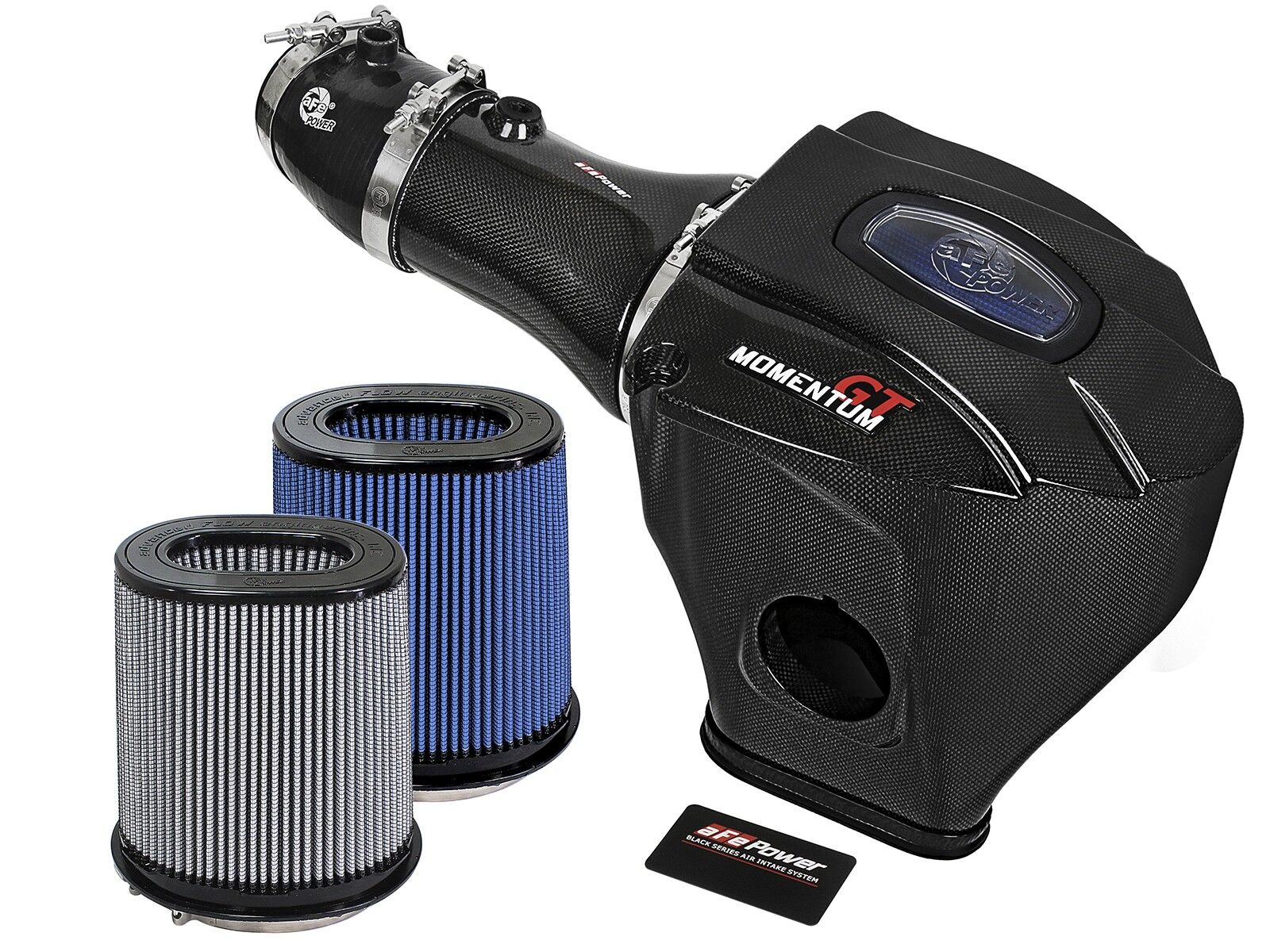 2017-2018 Dodge Charger Hellcat SRT Supercharged HEMI V8 6.2L Black Series Momentum Carbon Fiber Cold Air Intake System w/Dual Filter Media - 52-72205-CF