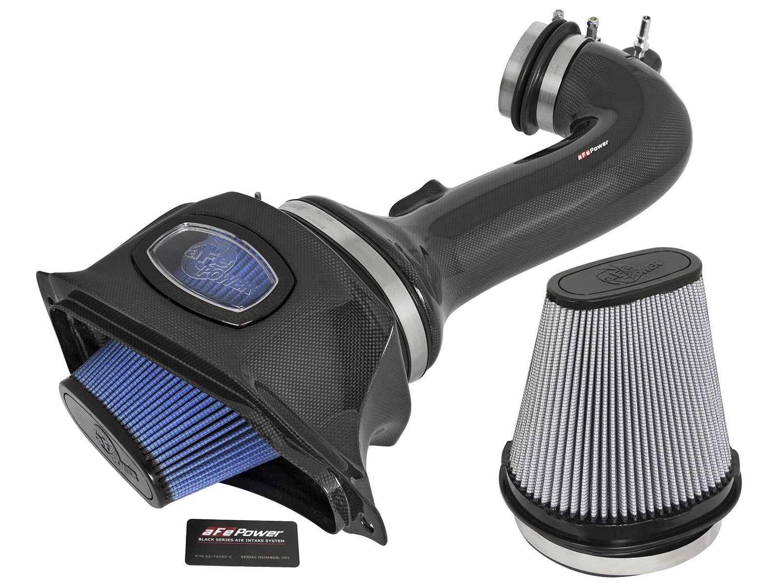 2015-2019 Chevrolet Corvette Z06 LT4 Supercharged V8 6.2L Black Series Momentum Carbon Fiber Cold Air Intake System w/Dual Filter Media