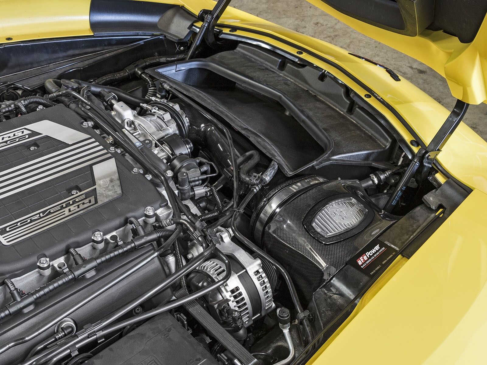2015-2019 Chevrolet Corvette Z06 LT4 Supercharged V8 6.2L Black Series Momentum Carbon Fiber Cold Air Intake System w/Dual Filter Media