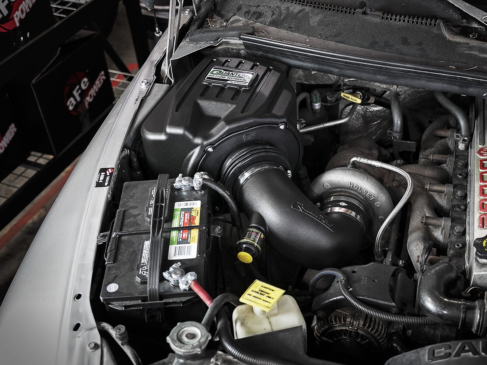 1994-2002 Dodge Ram 3500 Cummins Turbo Diesel 5.9L Quantum Cold Air Intake System w/Pro DRY S Filter Media