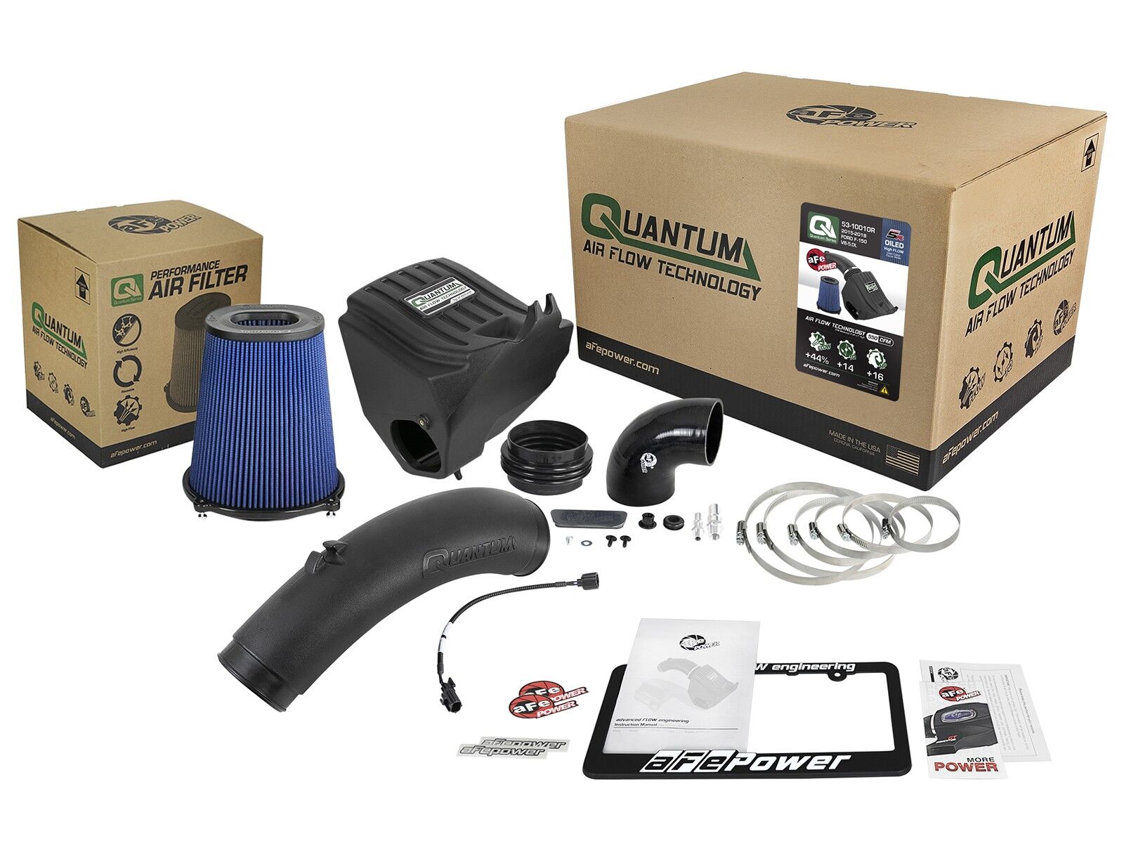 2015-2019 Ford F-150 V8 5.0L Quantum Cold Air Intake System w/Pro 5R Filter Media
