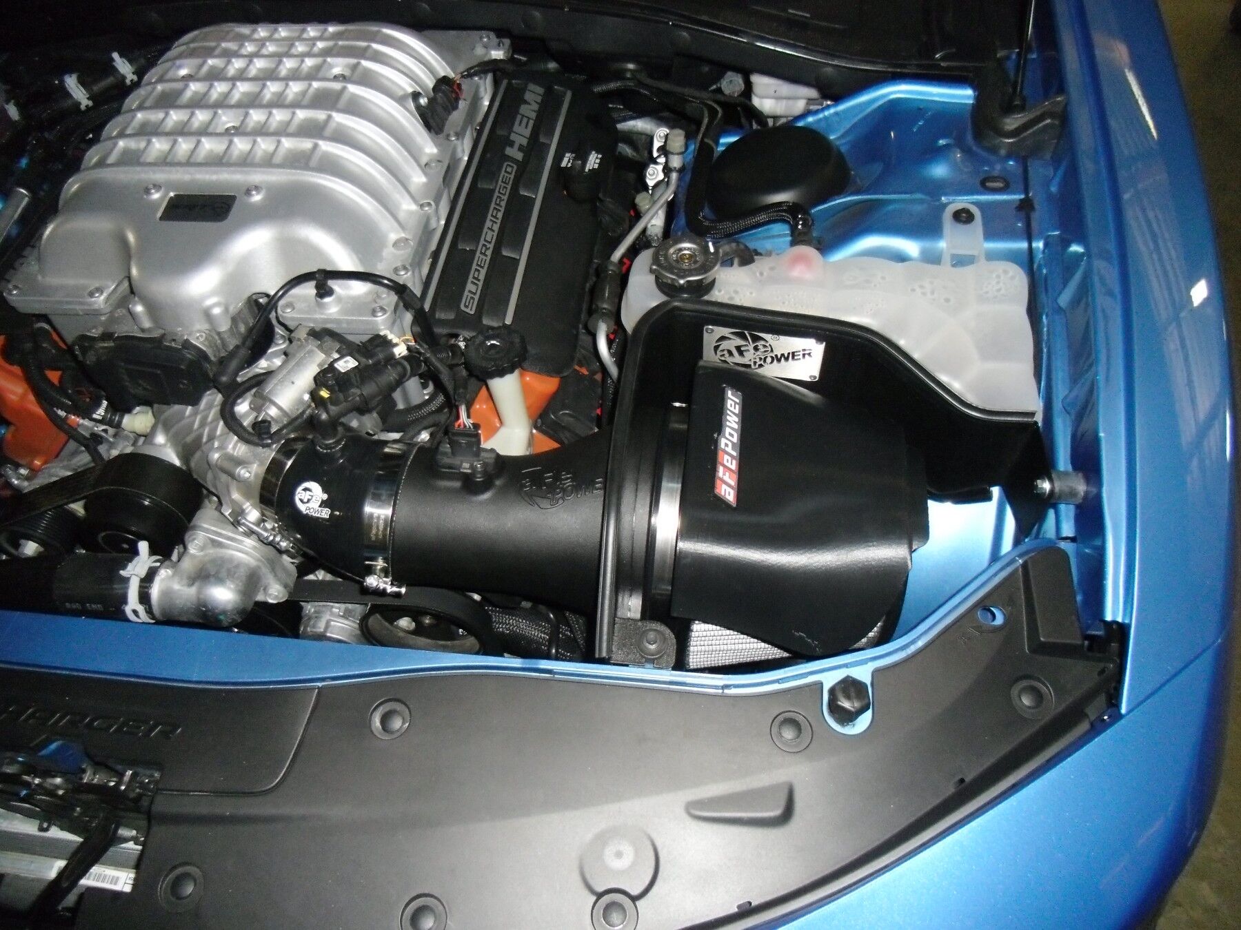 2015-2019 Dodge Charger Hellcat HEMI SRT Supercharged V8 6.2L Magnum FORCE Cold Air Intake System Rain Shield