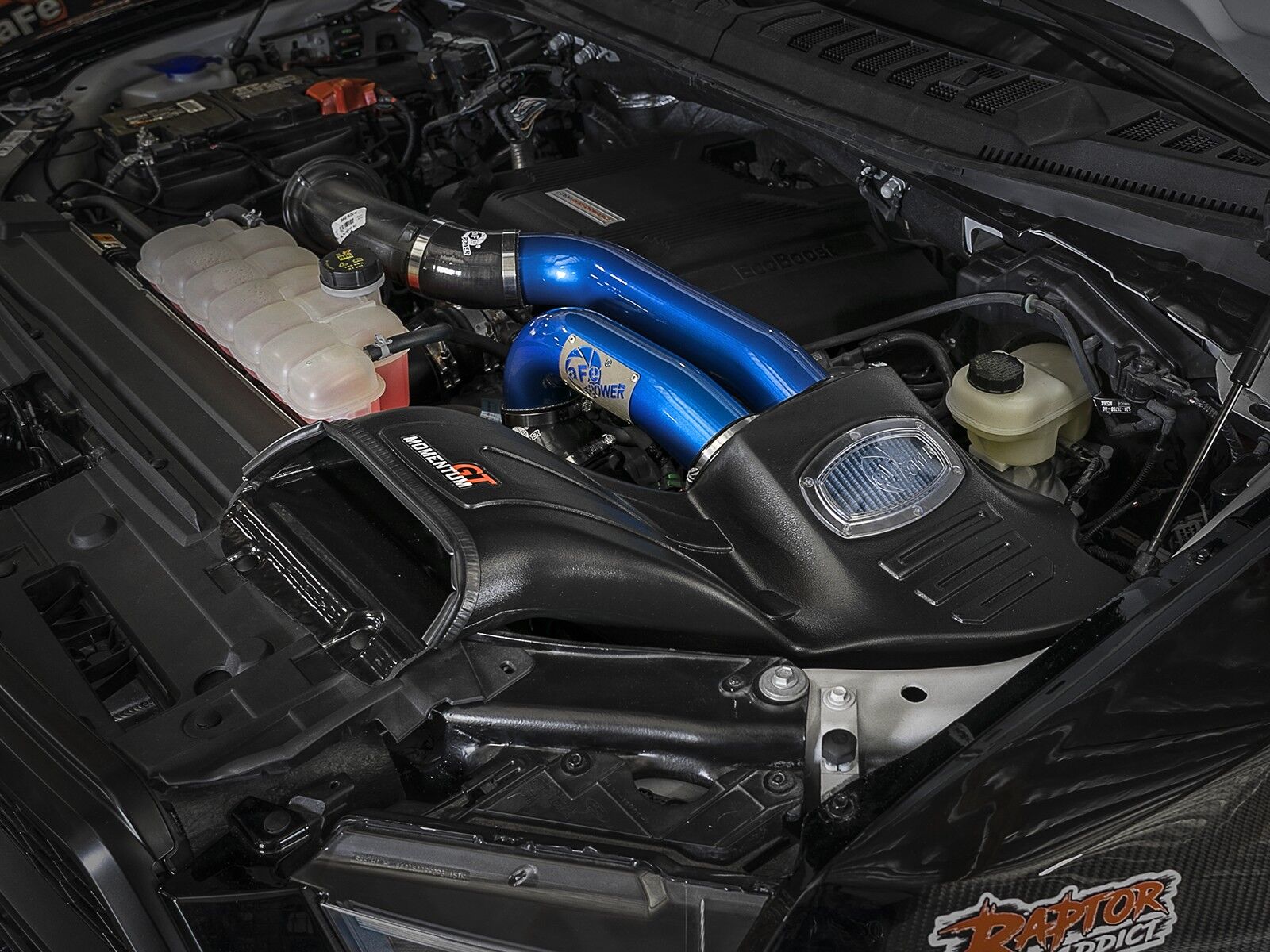 2017-2019 Ford Raptor EcoBoost V6 3.5L Momentum XP Alpha Raptor Cold Air Intake System - Blue w/Pro 5R Filter Media