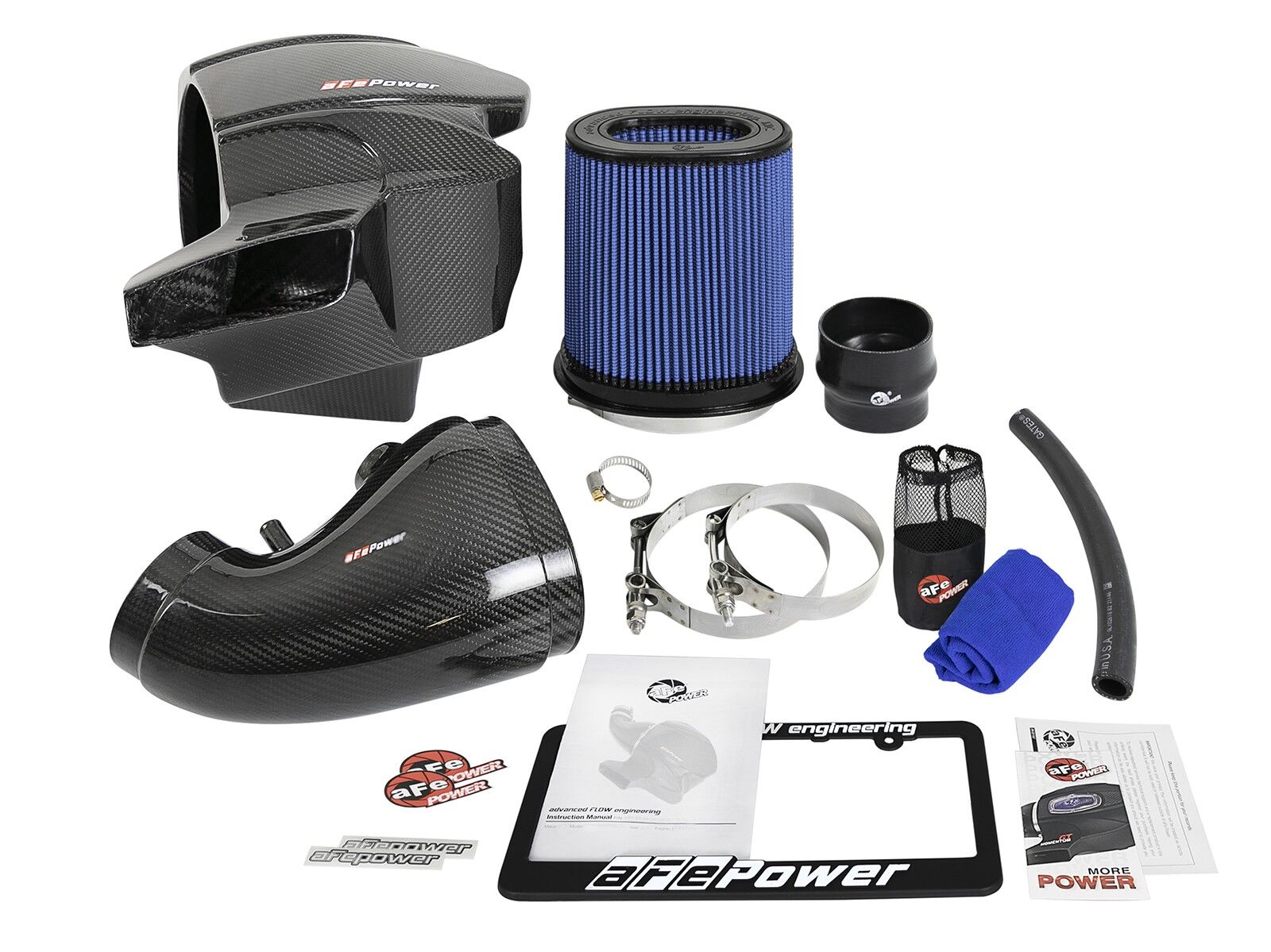 2012-2019 Jeep Grand Cherokee SRT HEMI/SRT HEMI V8 6.4L Black Series Carbon Fiber Cold Air Intake System w/Pro 5R Filter