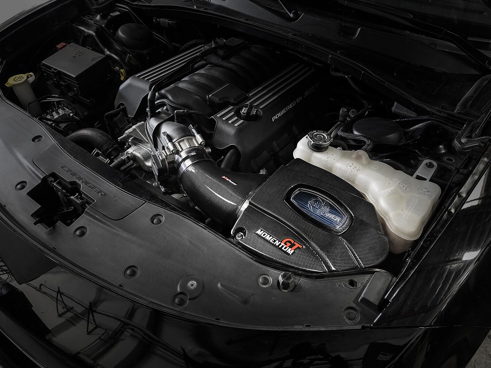 2011-2019 Dodge Charger SRT8/SRT8 Super Bee/SRT 392/R/T Scat Pack/Daytona 392 V8 6.4L Black Series Carbon Fiber Cold Air Intake System w/Pro 5R Filter