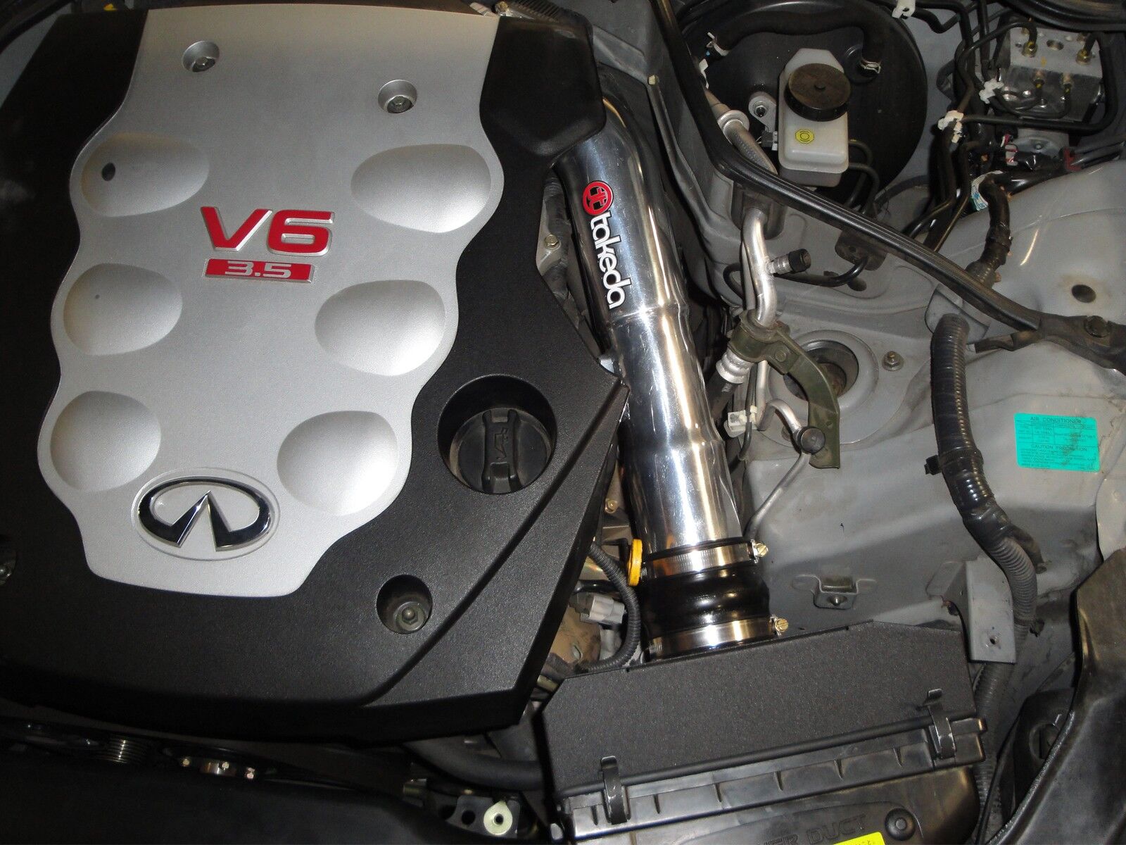 2003-2006 Infiniti G35 w/ Rectangular Mass Air Sensor V6 3.5L Coupe/Sedan Takeda Stage-2 Cold Air Intake System w/Pro DRY S Filter Media