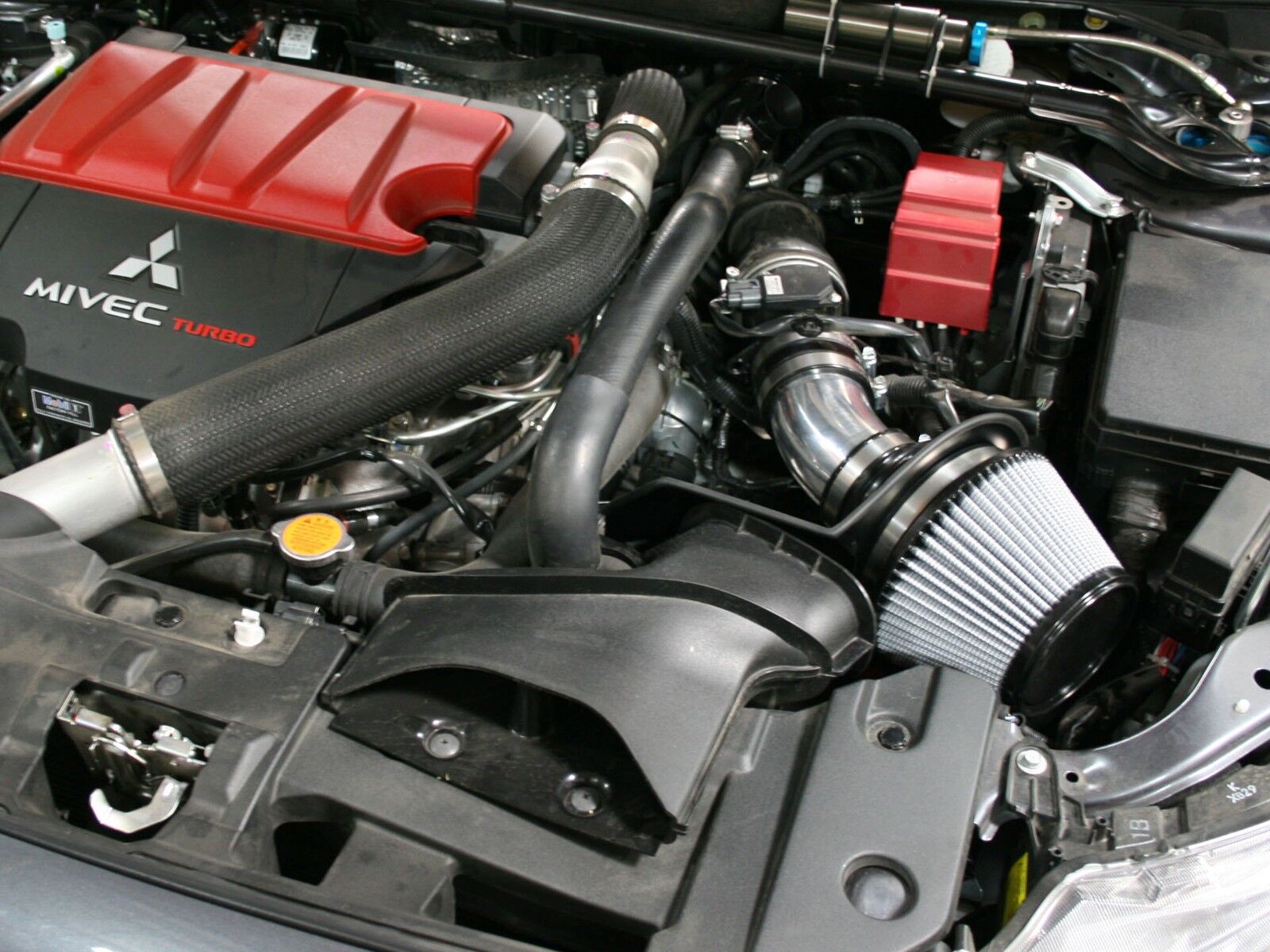 2008-2015 Mitsubishi Lancer EVO X Turbo 2.0L Takeda Retain Stage-2 Cold Air Intake System w/Pro DRY S Filter Media
