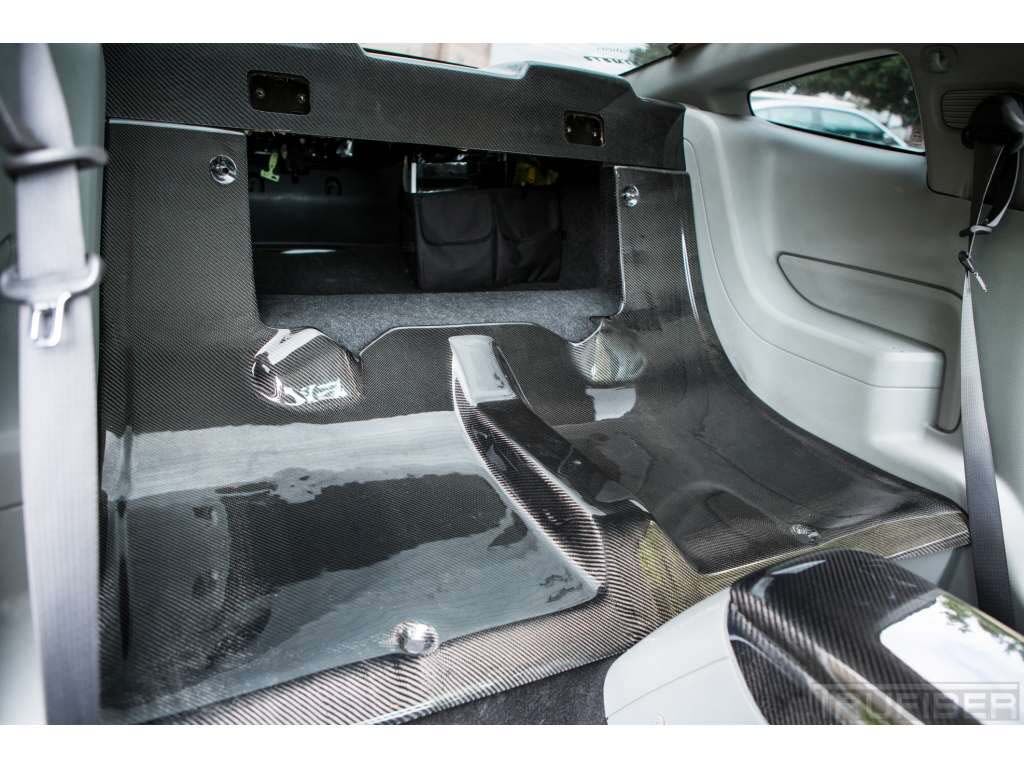 2005-2009 Ford Mustang Coupe Carbon Fiber B-Style Rear Seat Delete