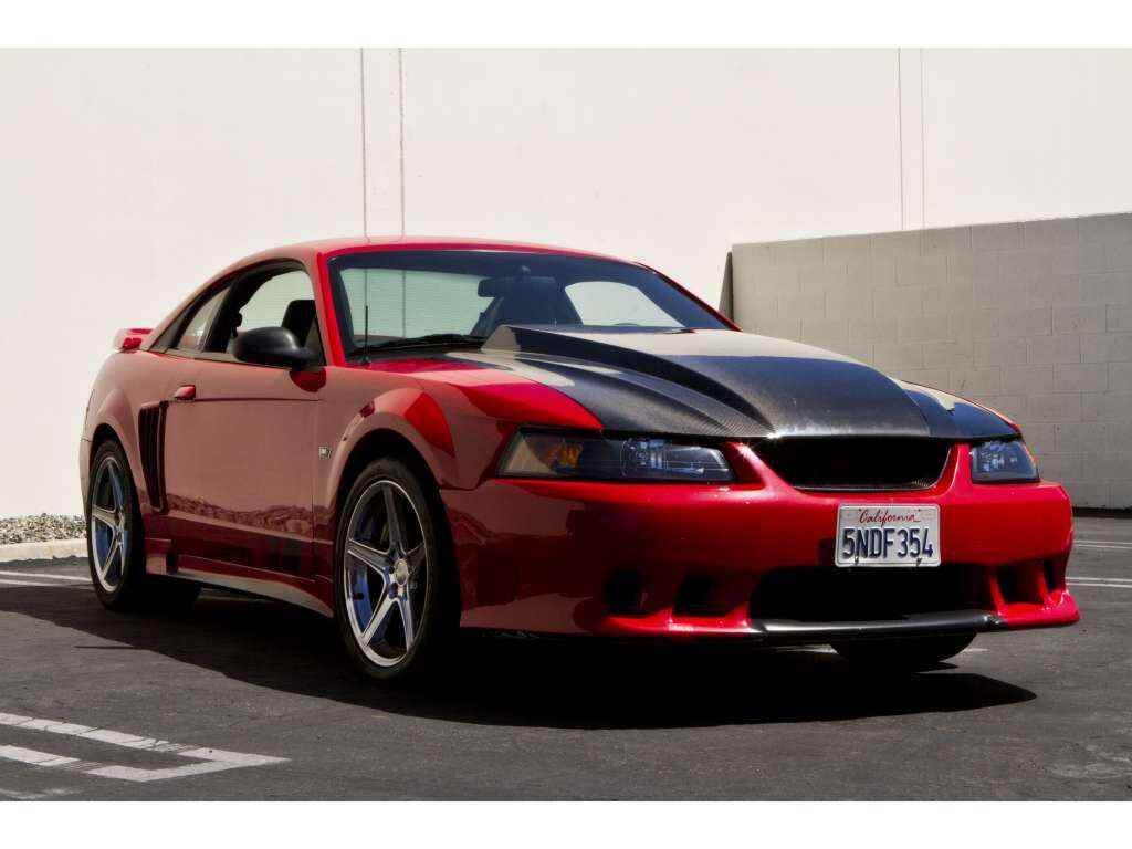 1999-2004 Ford Mustang 3" Cowl Functional Heat Extractor Carbon Fiber Hood