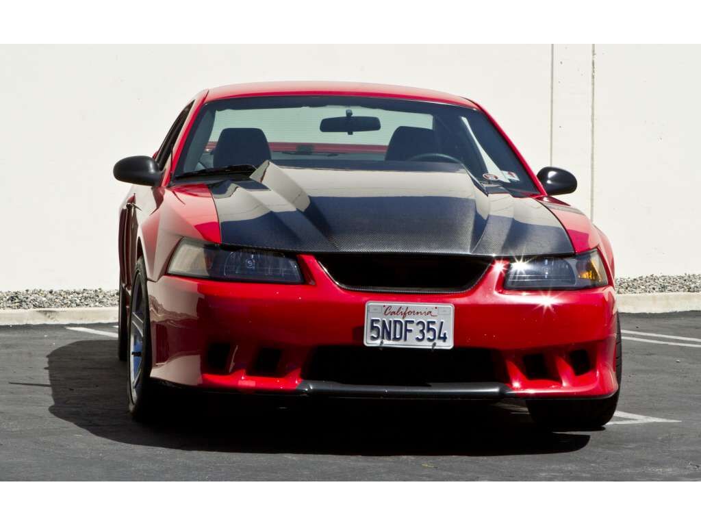 1999-2004 Ford Mustang 3" Cowl Functional Heat Extractor Carbon Fiber Hood