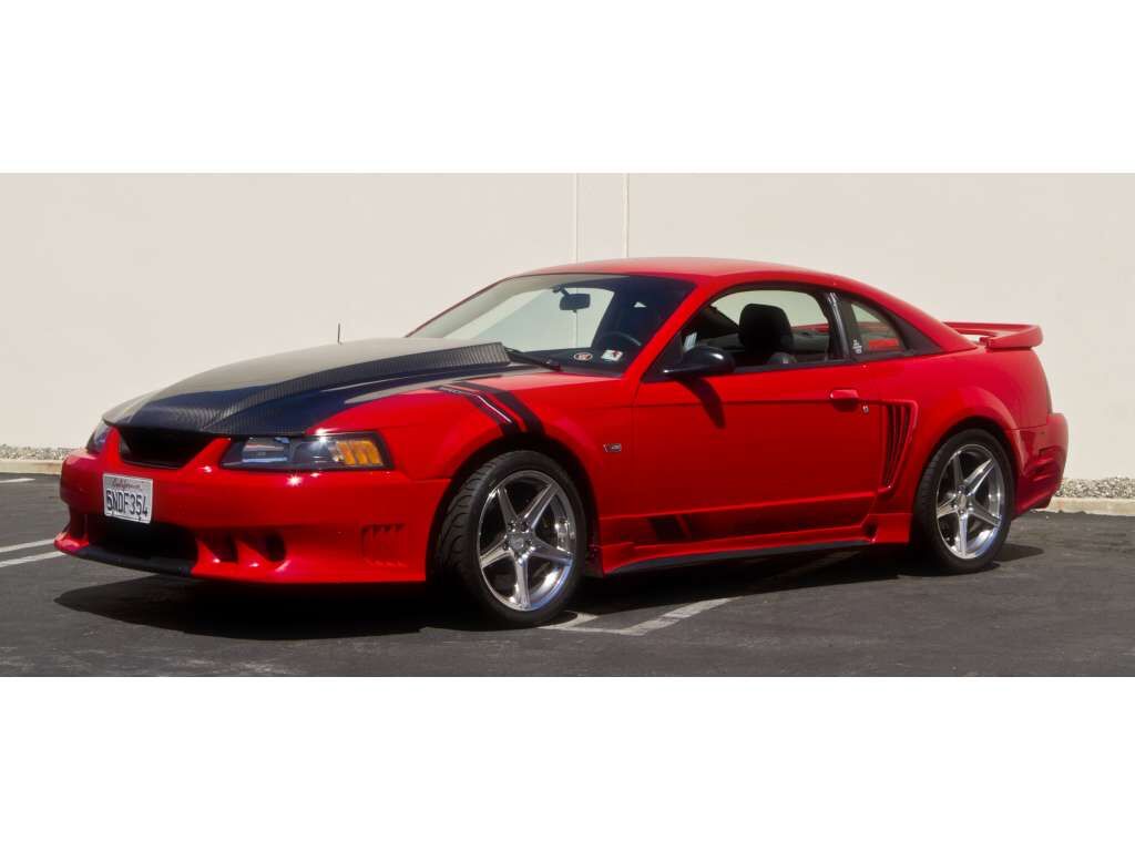1999-2004 Ford Mustang 3" Cowl Functional Heat Extractor Carbon Fiber Hood