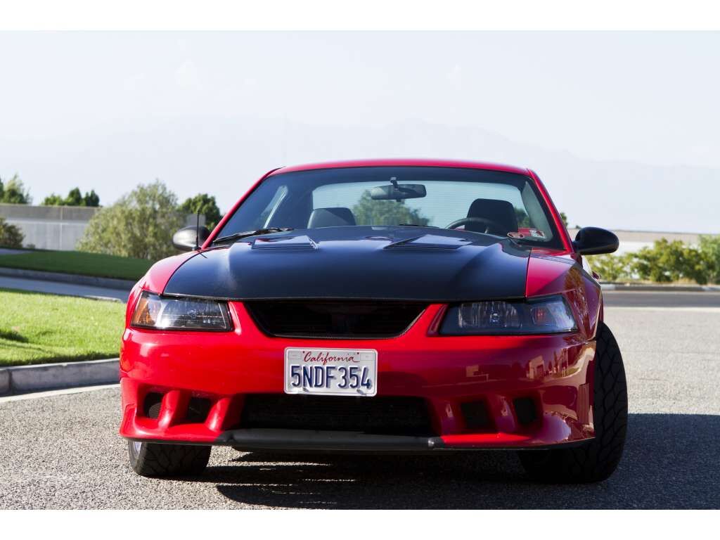 1999-2004 Ford Mustang A70 Functional Heat Extractor Carbon Fiber Hood