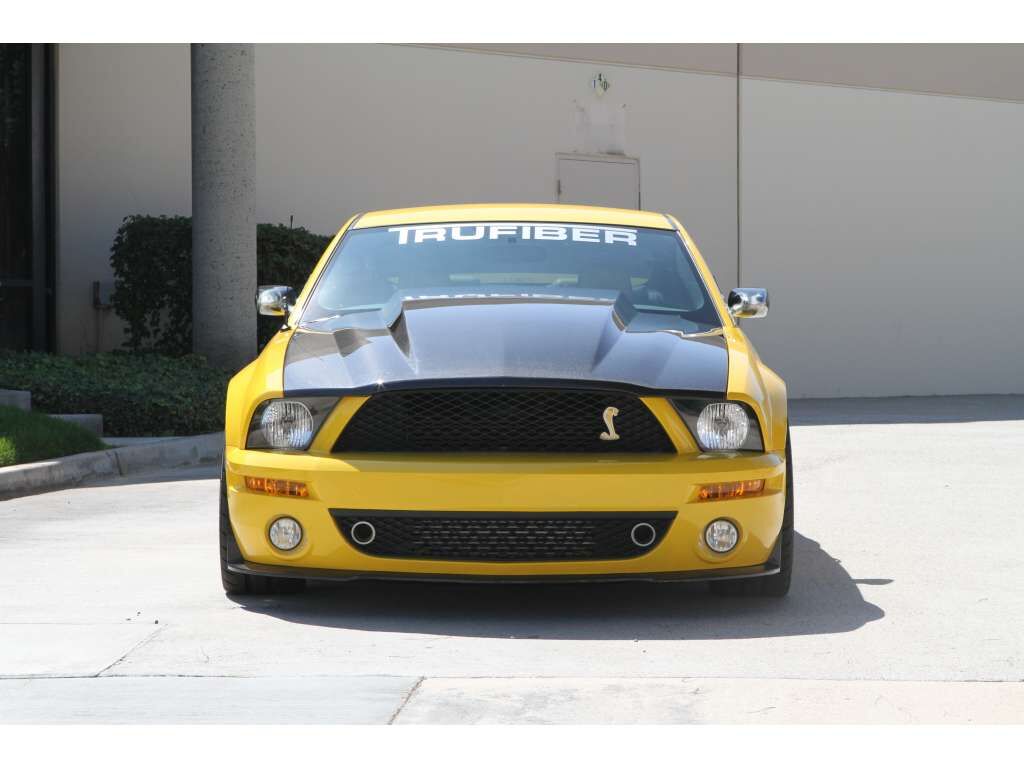 2007-2009 Ford Mustang GT500 3" Cowl Functional Heat Extractor Carbon Fiber Hood