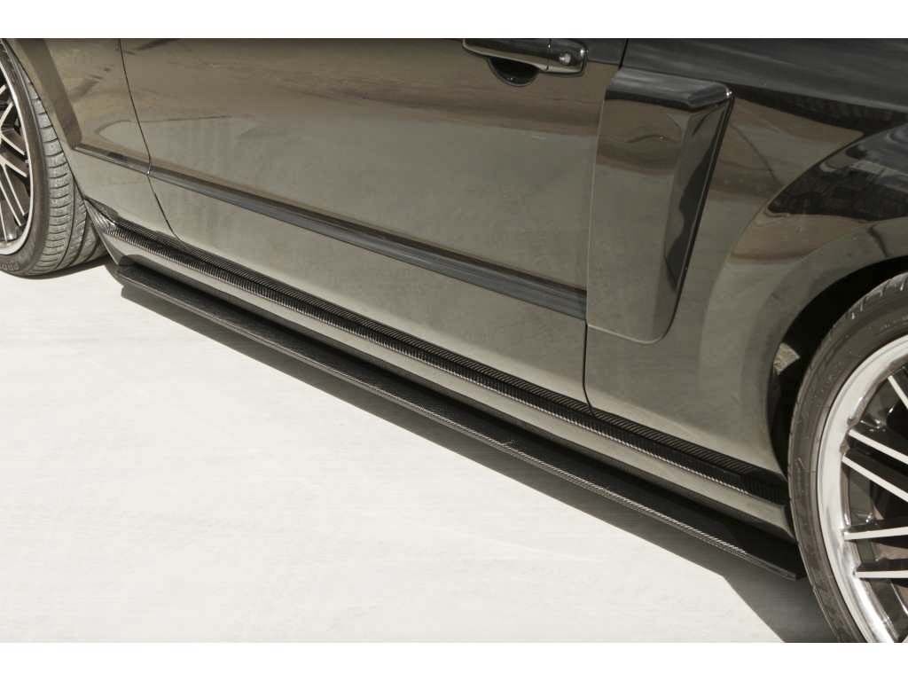 2005-2009 Ford Mustang V6/GT/GT500 Carbon Fiber Side Skirt Splitters - TC10024-L