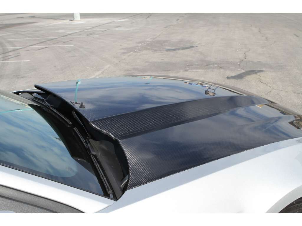 2010-2012 Ford Mustang 3" Cowl Functional Heat Extractor Carbon Fiber Hood