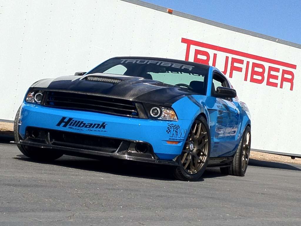 2010-2012 Ford Mustang A61 Functional Ram Air Carbon Fiber Hood