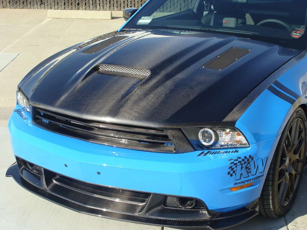 2010-2012 Ford Mustang A61 Functional Ram Air Carbon Fiber Hood