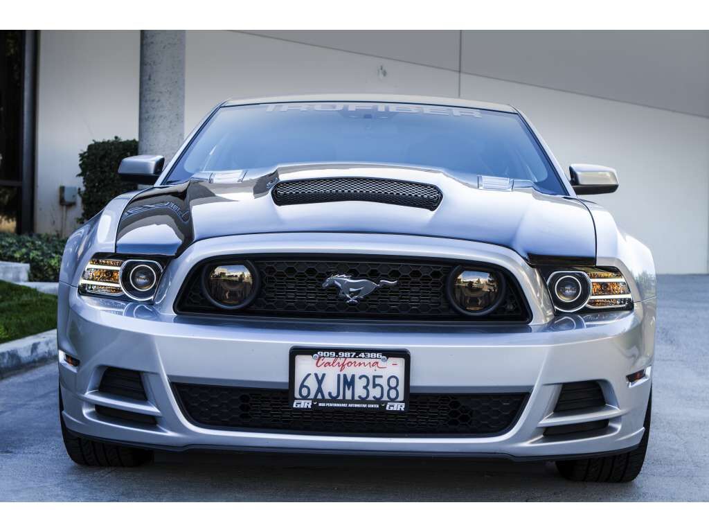 2013-2014 Ford Mustang V6/GT A72 Dual-Functional Ram Air Carbon Fiber Hood