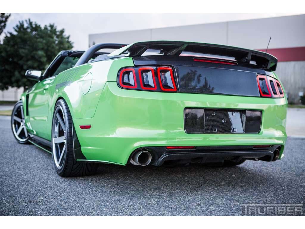 2013-2014 Ford Mustang Boss Carbon Fiber Rear Diffuser - TC10025-LG140