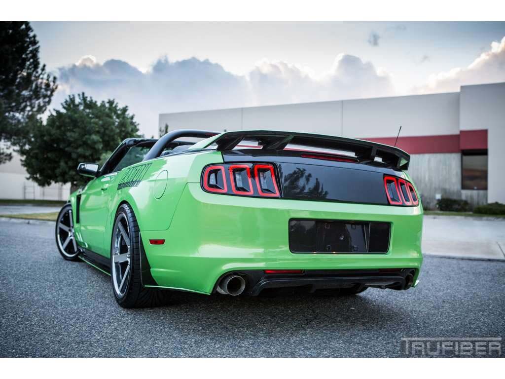 2013-2014 Ford Mustang V6/GT/GT500 Carbon Fiber Rear License Plate Surround