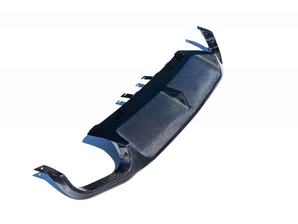 2013-2014 Ford Mustang Boss/GT500 Carbon Fiber Quad-Tip Rear Diffuser - TC10025-