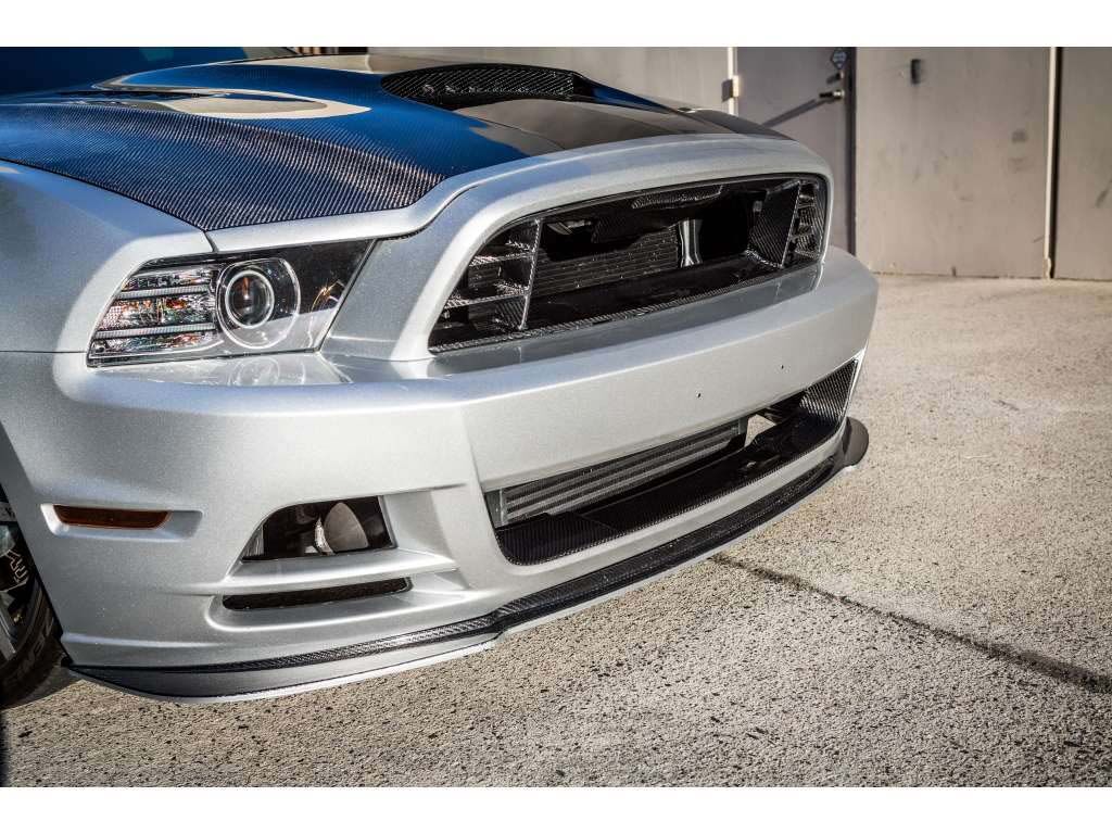 2013-2014 Ford Mustang GT Carbon Fiber Front Bumper Upper Insert