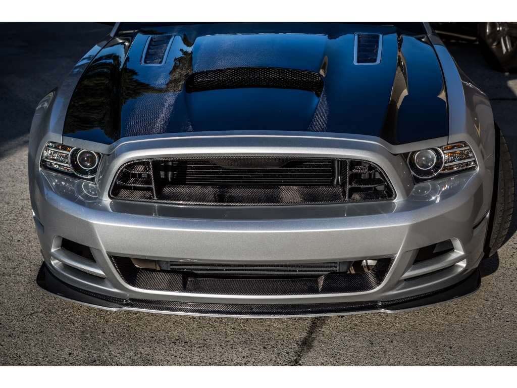 2013-2014 Ford Mustang GT Carbon Fiber Front Bumper Upper Insert