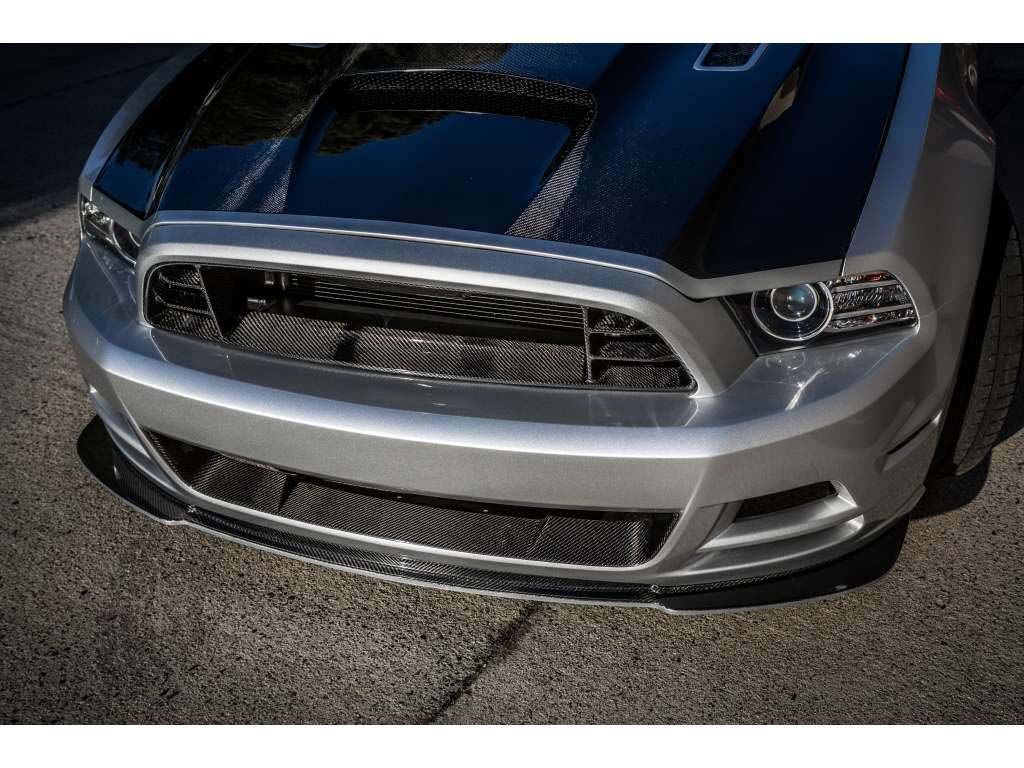 2013-2014 Ford Mustang GT Carbon Fiber Front Bumper Upper Insert