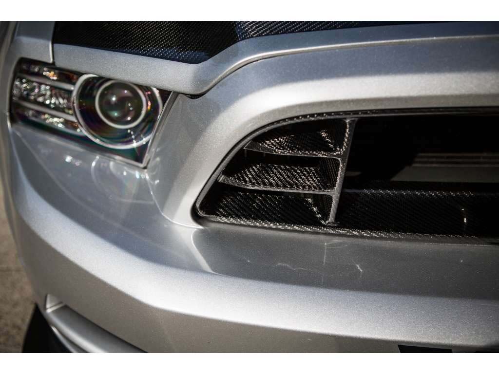 2013-2014 Ford Mustang GT Carbon Fiber Front Bumper Upper Insert