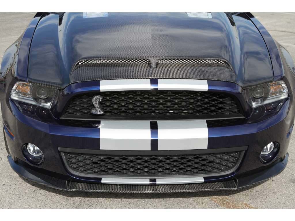 2010-2014 Ford Mustang GT500 Carbon Fiber OEM Style Front Bumper Lip Spoiler