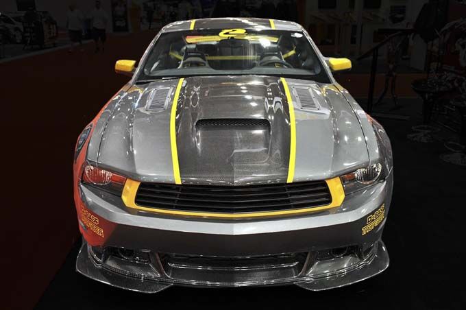 2010-2012 Ford Mustang GT Carbon Fiber Front Bumper Lip Spoiler