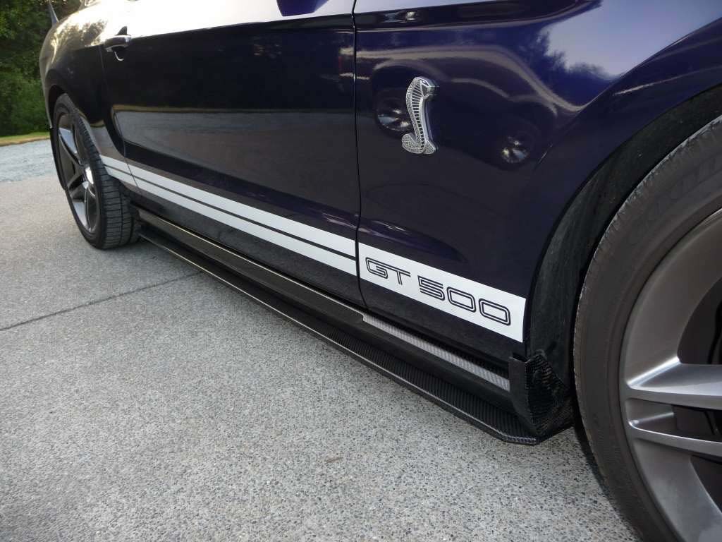 2010-2012 Ford Mustang V6/GT/GT500 Carbon Fiber OEM XR4 Side Skirts