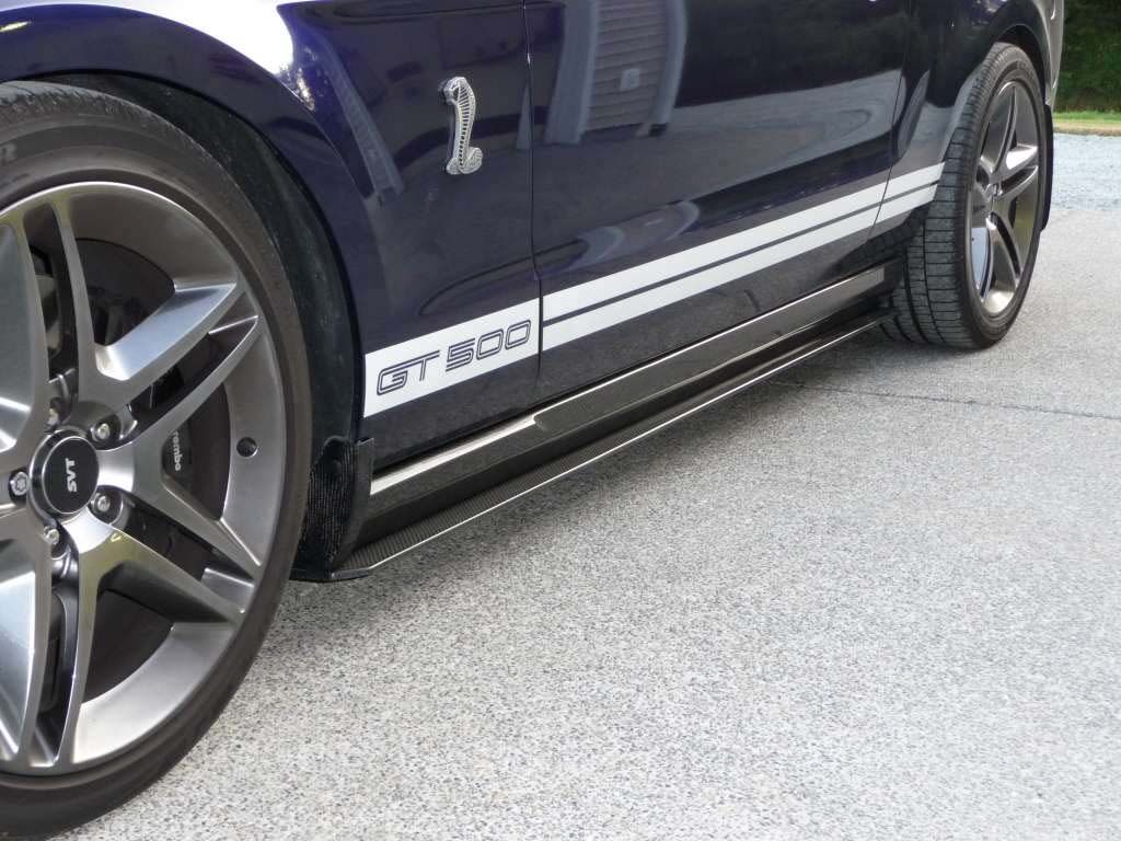 2010-2012 Ford Mustang V6/GT/GT500 Carbon Fiber OEM XR4 Side Skirts - TC10025-XR