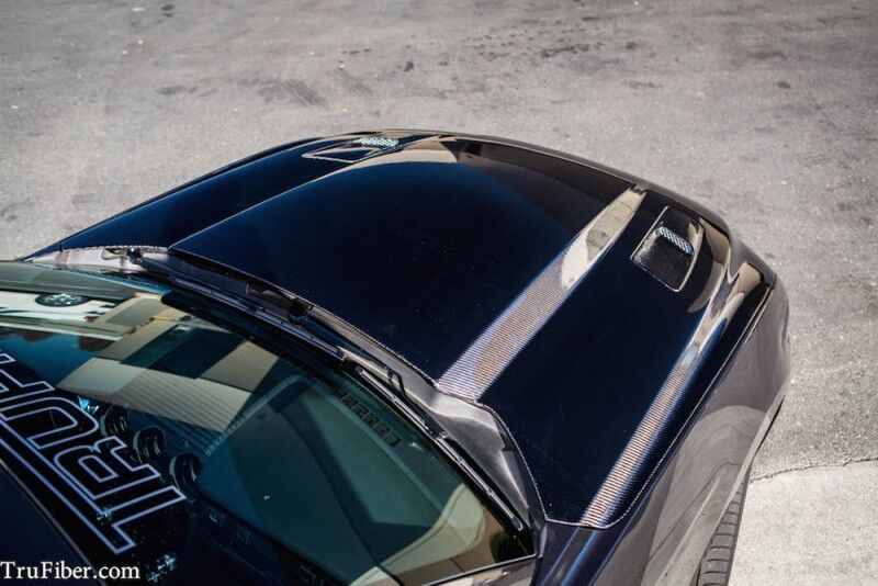 2015-2017 Ford Mustang Ecoboost/V6/GT 3" Cowl Functional Heat Extractor Carbon Fiber Hood