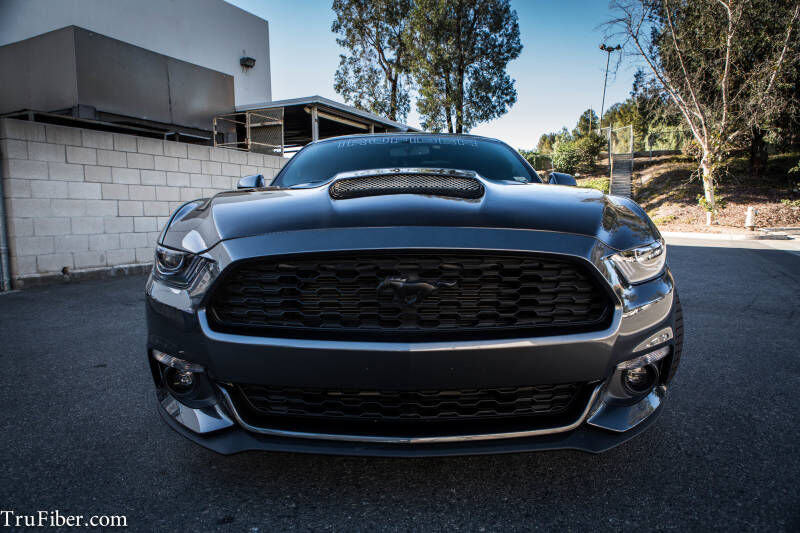 2015-2017 Ford Mustang Ecoboost/V6/GT A72 Dual-Functional Ram Air Carbon Fiber Hood
