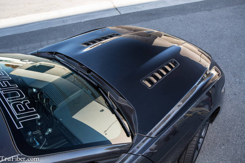 2015-2017 Ford Mustang Ecoboost/V6/GT A72 Dual-Functional Ram Air Carbon Fiber Hood