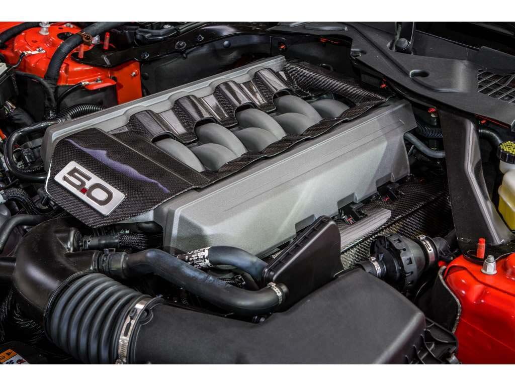 2015-2017 Ford Mustang GT 5.0L Carbon Fiber OEM Engine Cover Insert