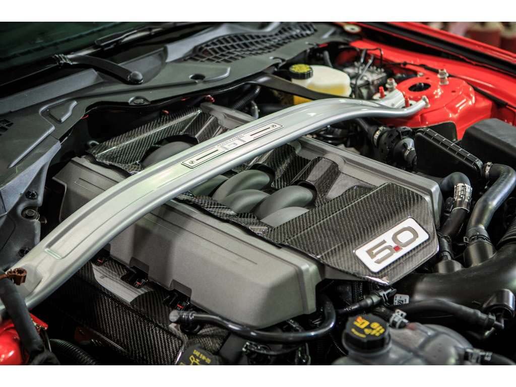 2015-2017 Ford Mustang GT 5.0L Carbon Fiber OEM Engine Cover Insert