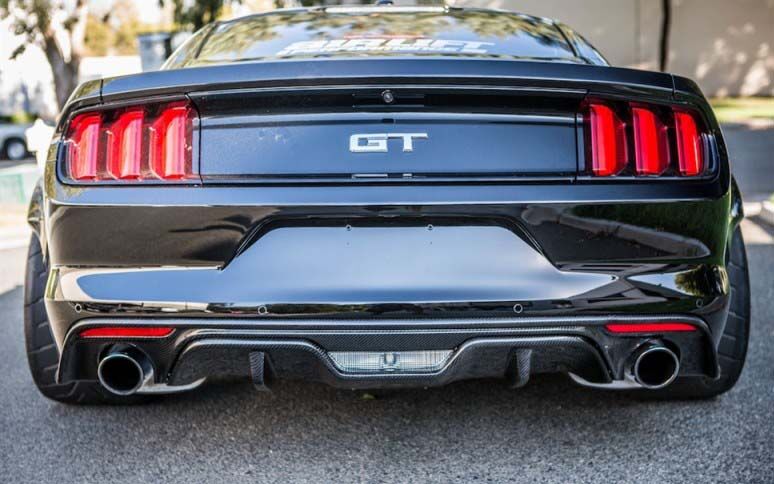 2015-2017 Ford Mustang Premium Carbon Fiber Rear Diffuser Surround Trim