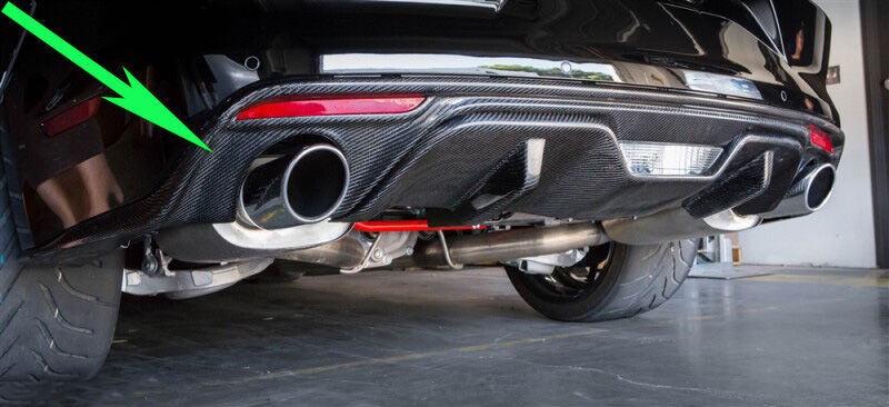 2015-2017 Ford Mustang Premium Carbon Fiber Rear Diffuser Surround Trim
