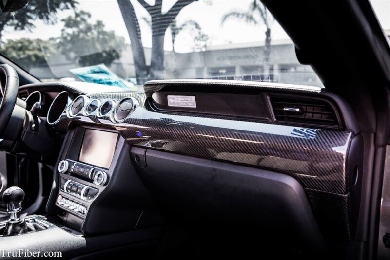 2015-2023 Ford Mustang Carbon Fiber Dash Kit with Gauges 4PC