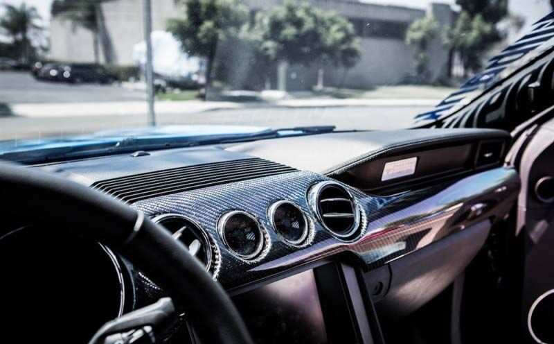 2015-2023 Ford Mustang Carbon Fiber Dash Kit with Gauges 4PC - TC10026-LG250