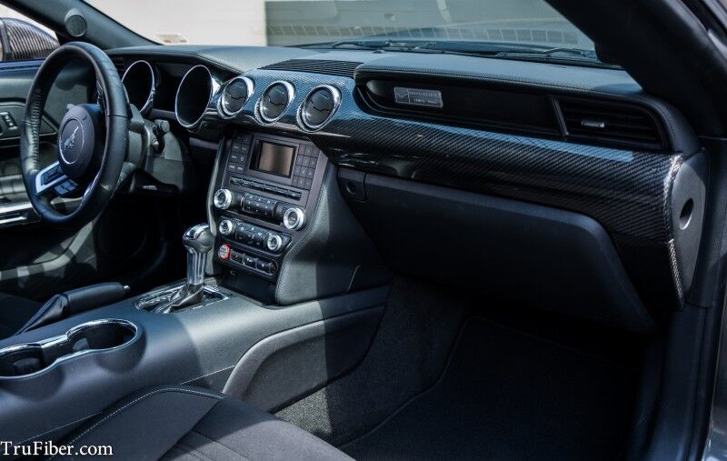2015-2023 Ford Mustang Carbon Fiber Dash Kit w/o Gauges 4PC