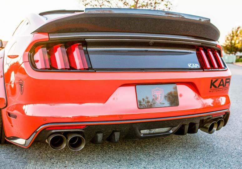 2015-2017 Ford Mustang V6/GT Carbon Fiber Rear Diffuser - TC10026-LG269