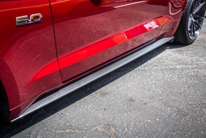 2015-2023 Ford Mustang Carbon Fiber Side Splitters / Skirts - TC10026-XR10