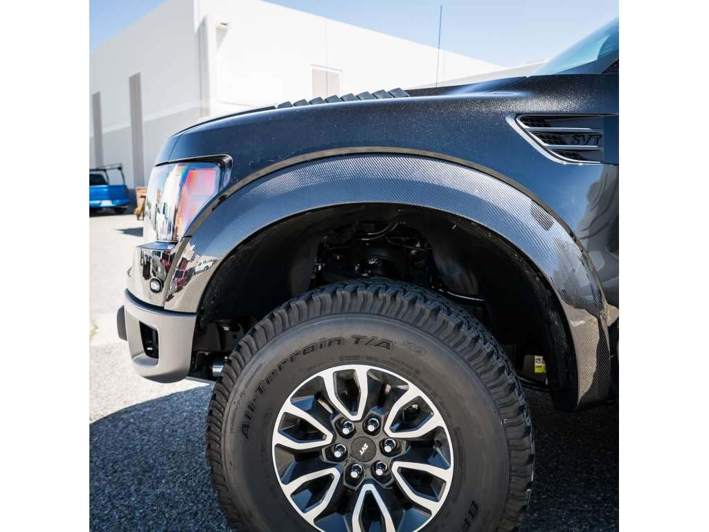 2013-2014 Ford F-150 Raptor Carbon Fiber OEM OEM Front Fender Flares - TC10121-L