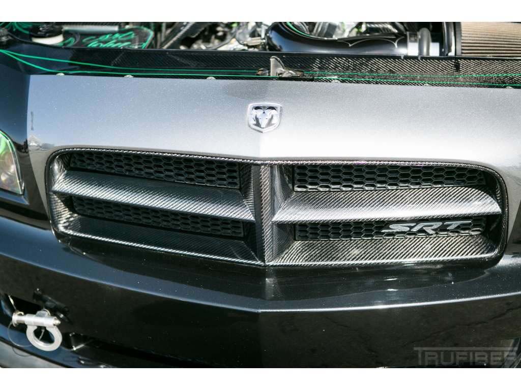 2005-2010 Dodge Charger Carbon Fiber OEM Front Bumper Grill