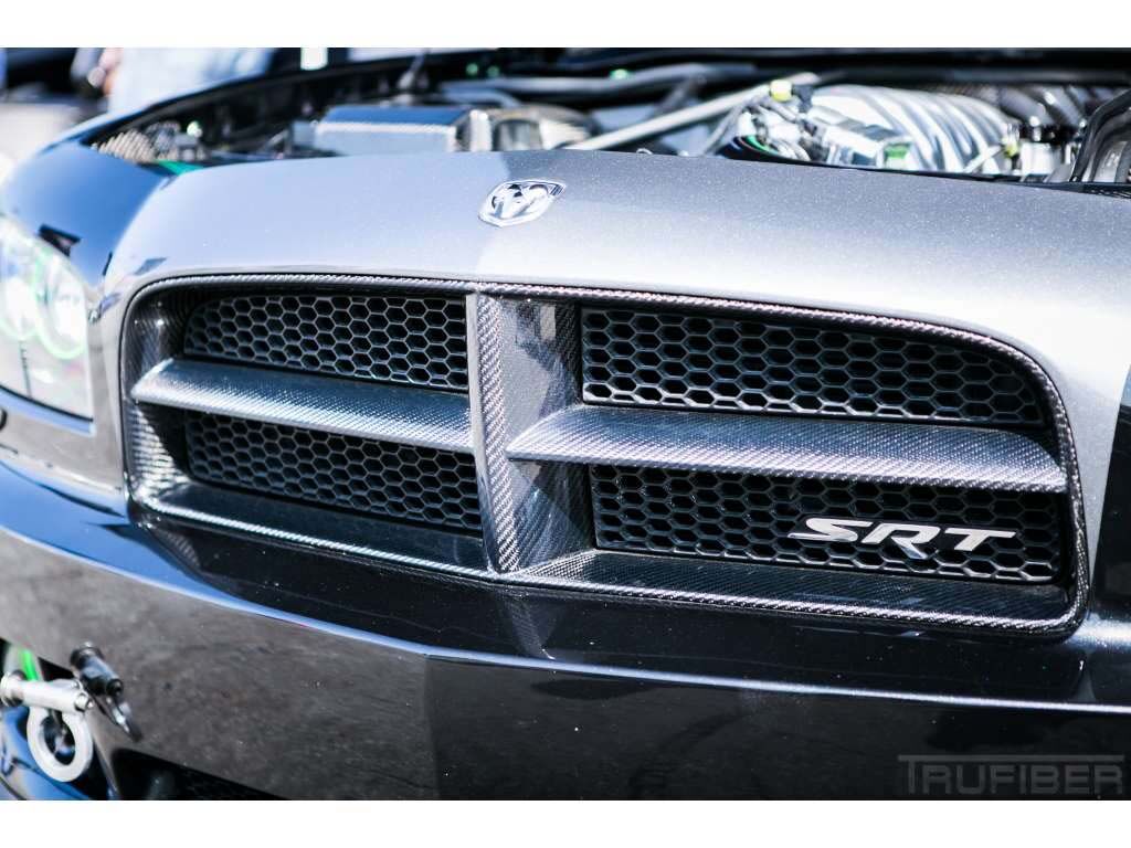 2005-2010 Dodge Charger Carbon Fiber OEM Front Bumper Grill