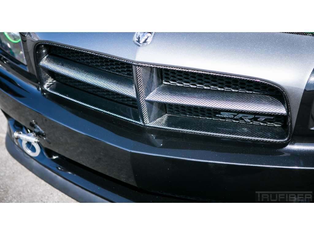 2005-2010 Dodge Charger Carbon Fiber OEM Front Bumper Grill