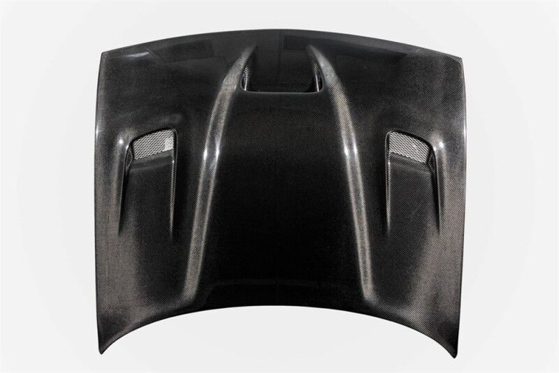 2008-2023 Dodge Challenger HellCat Style Functional Heat Extractor Carbon Fiber Hood
